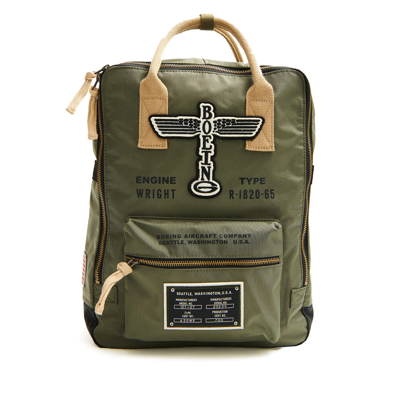 Red Canoe Boeing Airplane Logo Backpack