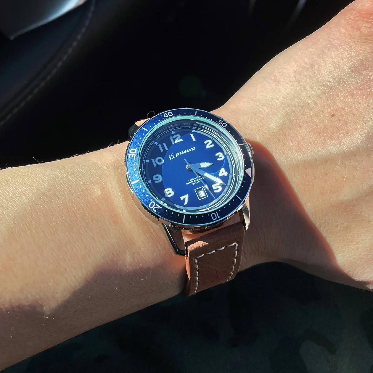 Boeing Brown Leather Watch - Image 4