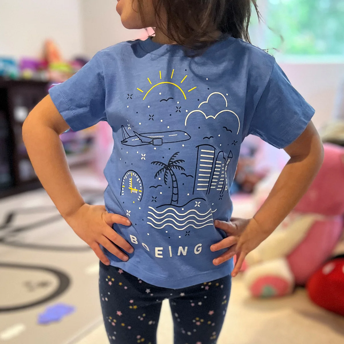 Boeing Commercial Doodle Toddler T-Shirt - Image 3
