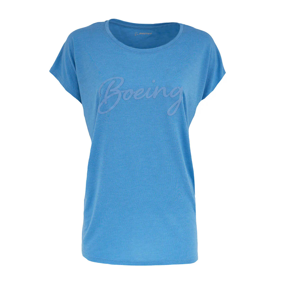 Boeing Script Logo Women's Blue T-Shirt