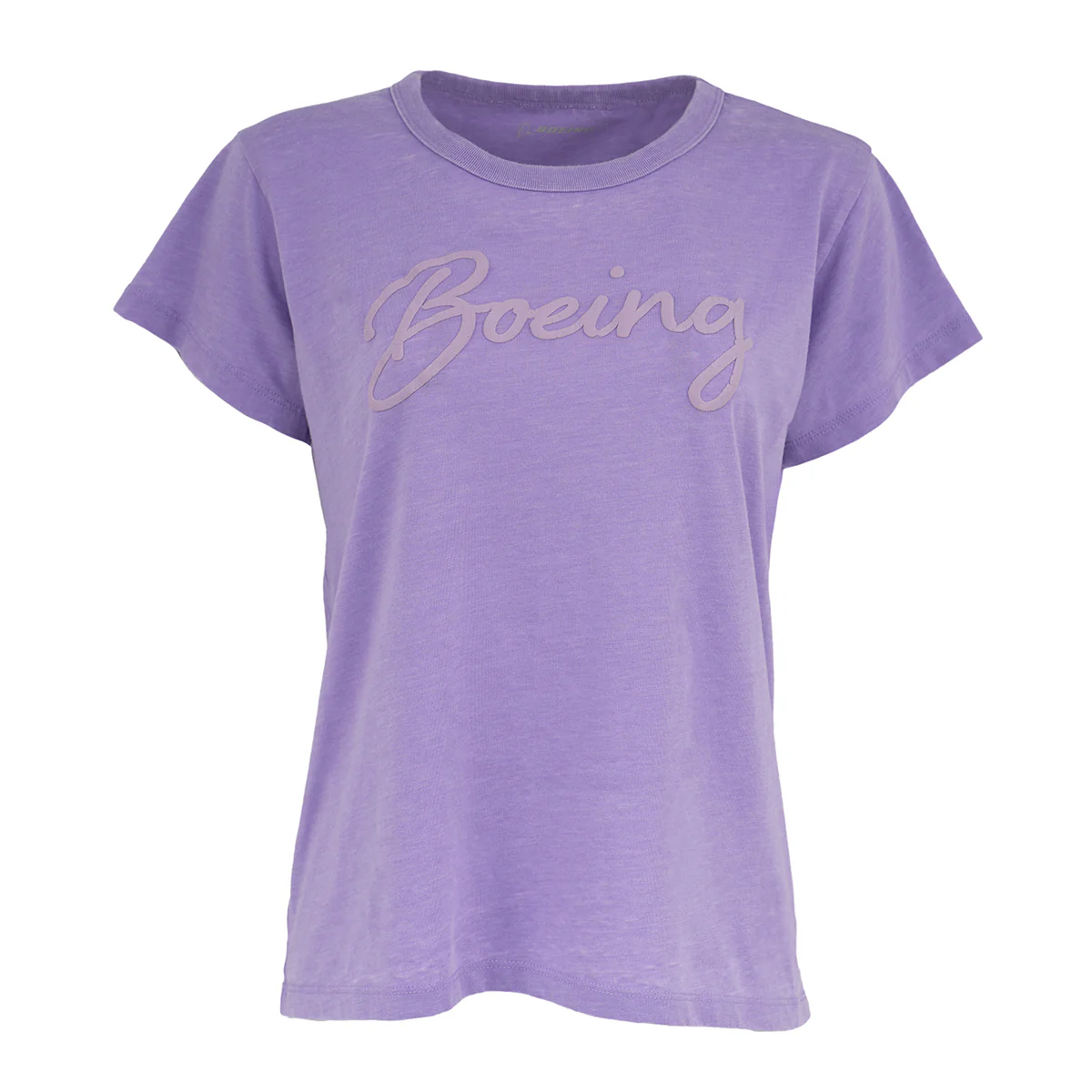 Boeing Script Logo Women's Purple T-Shirt