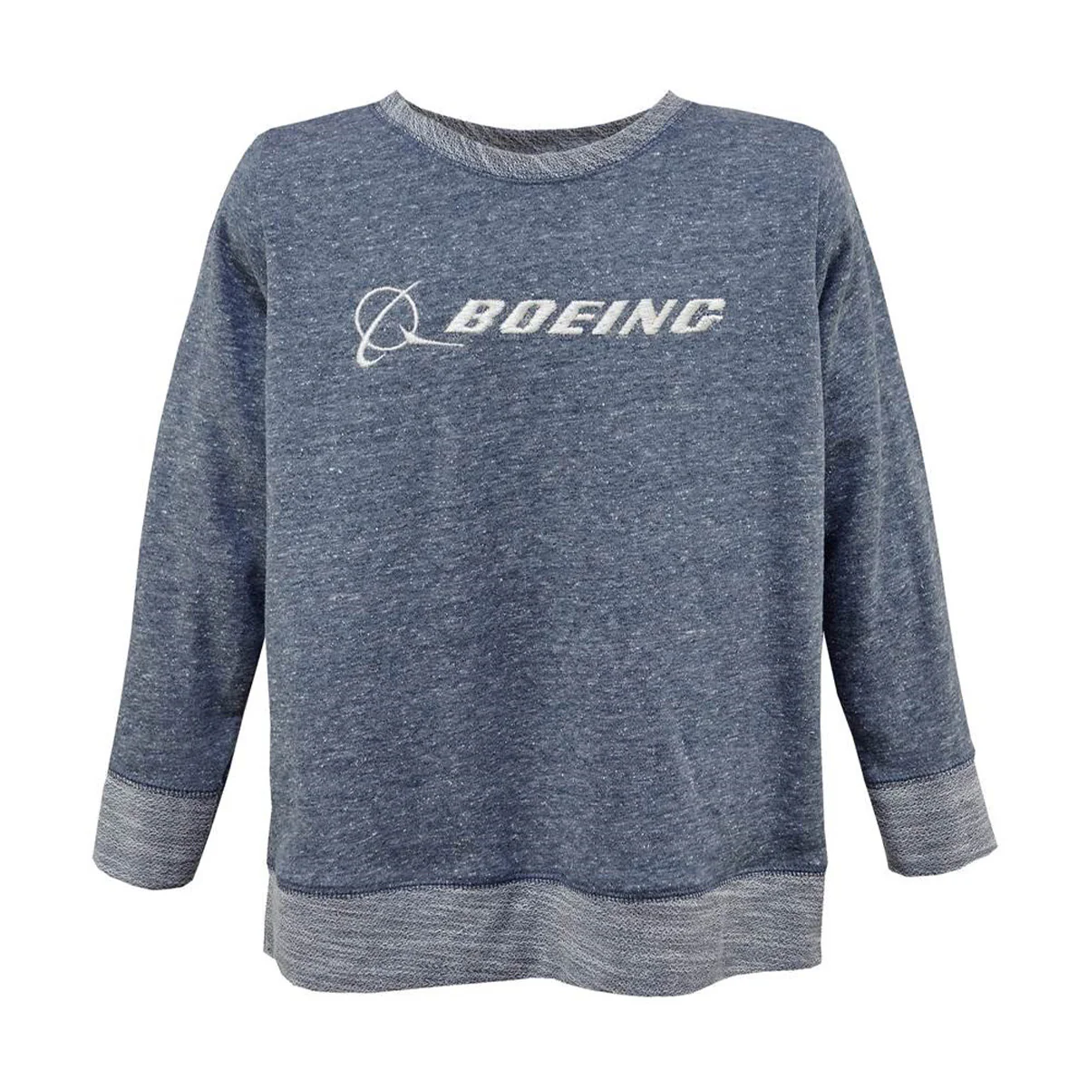 Boeing Signature Logo Kids' French Terry Crewneck Sweatshirt - Image 2