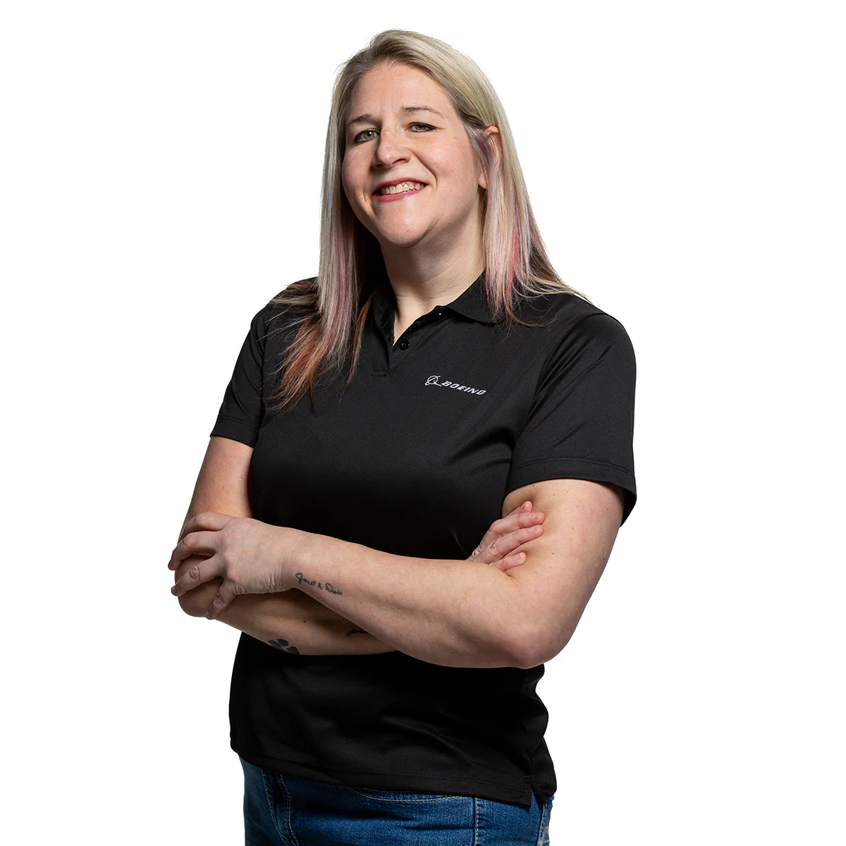 Boeing Signature Logo Women's Mesh Tech Polo - Image 4