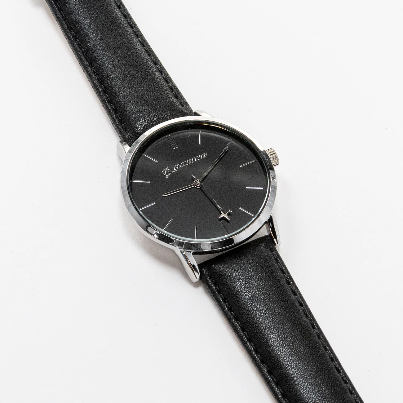 Boeing Silver Rotating Airplane Watch