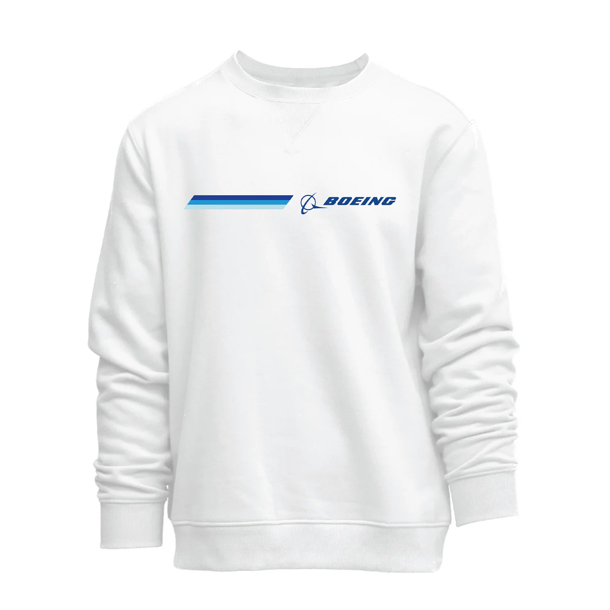 Boeing Unisex Signature Striped Crewneck Sweatshirt - Image 2