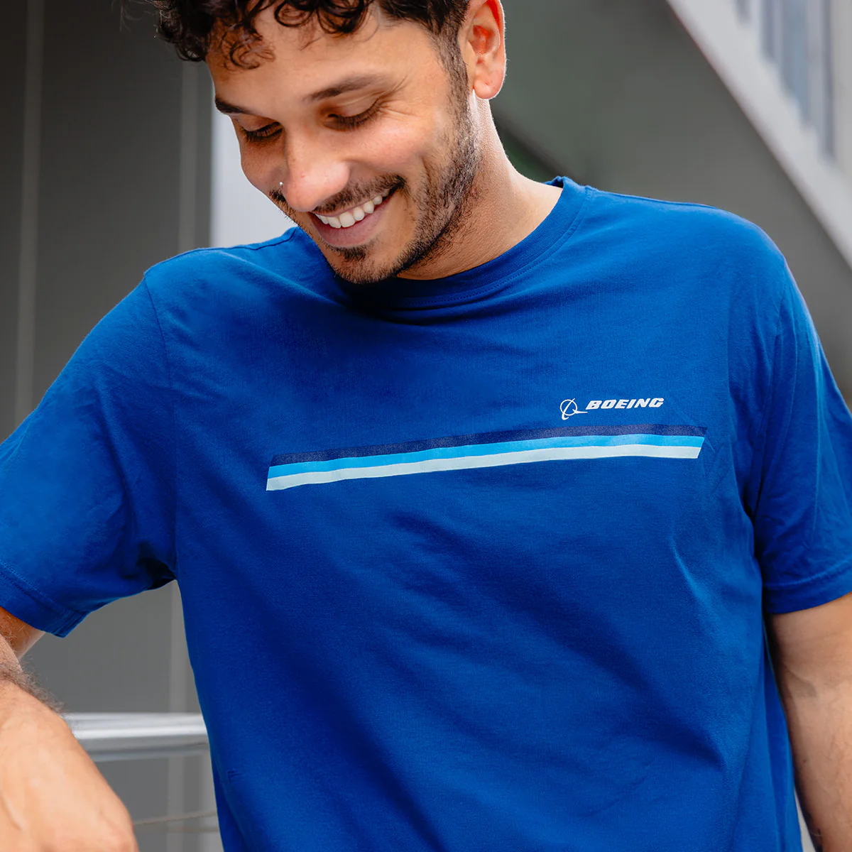 Boeing Unisex Signature Striped T-Shirt - Image 3