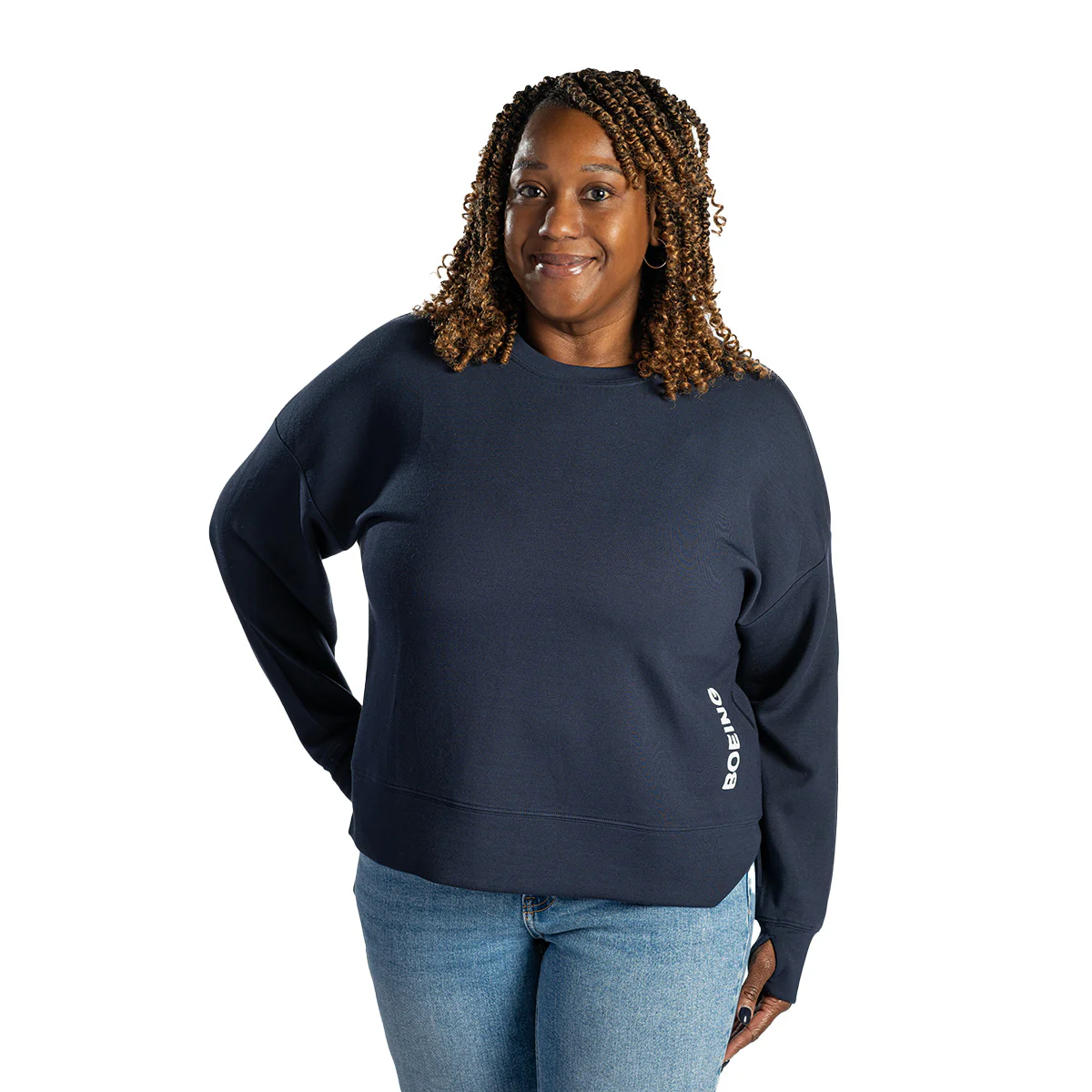 Boeing Women's Split-Hem Crewneck Sweatshirt - Image 4