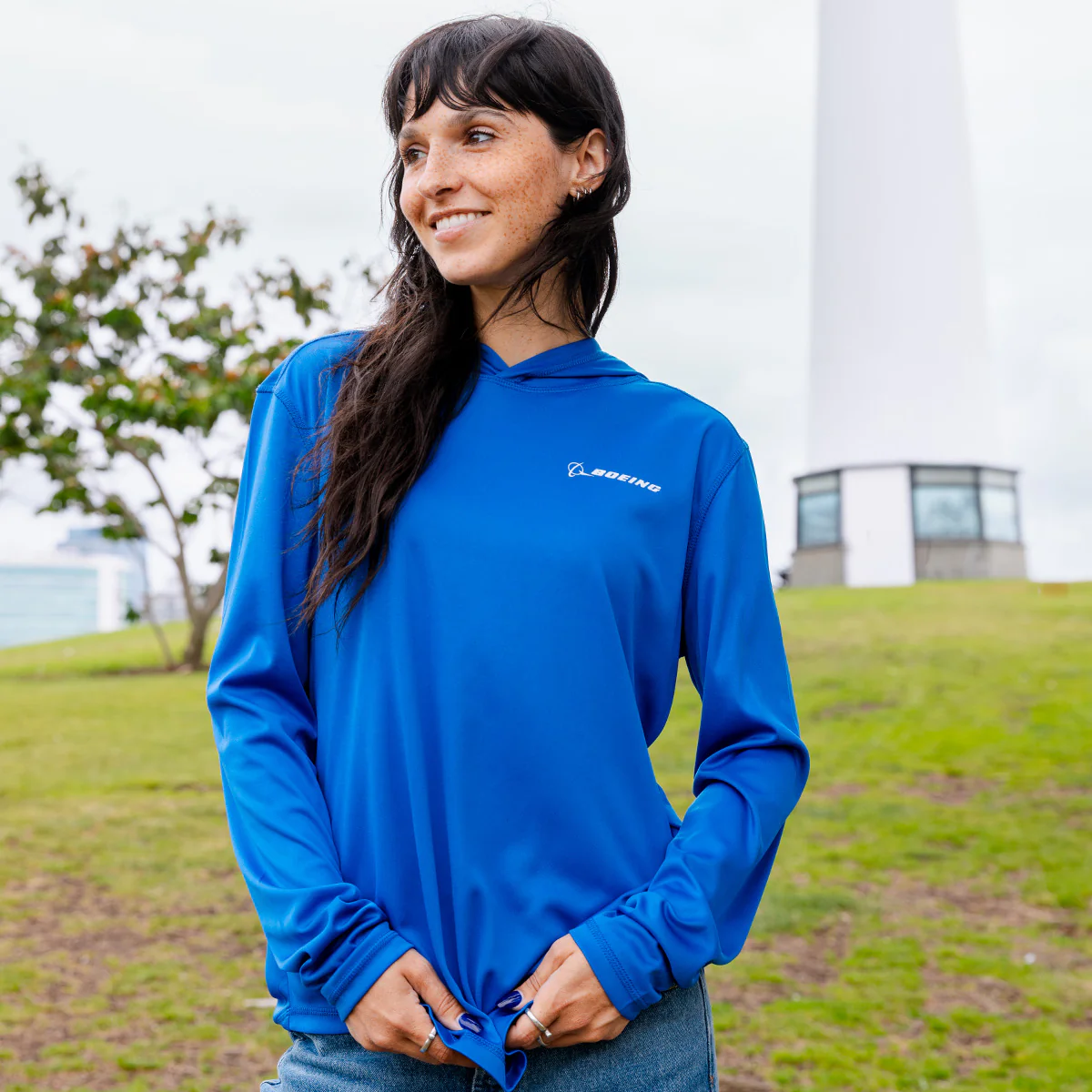 Boeing Signature Logo Women's UV Hoodie - Image 6
