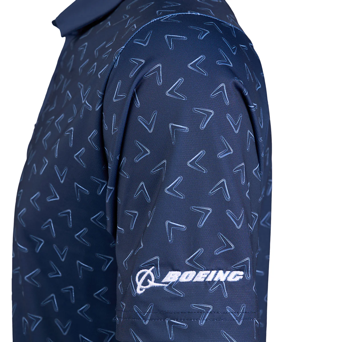 Callaway Boeing Men’s Ventilated Chevron Print Polo - Image 4