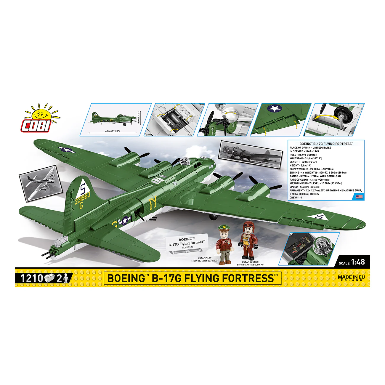 COBI Boeing B-17 Flying Fortress 1:48 Building Kit - Image 11