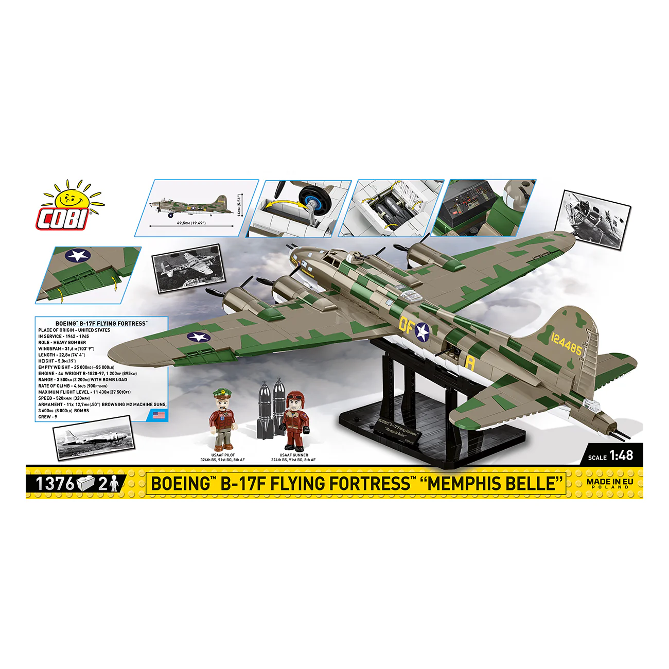 COBI Boeing B-17 Flying Fortress Memphis Belle Building Kit - Image 11