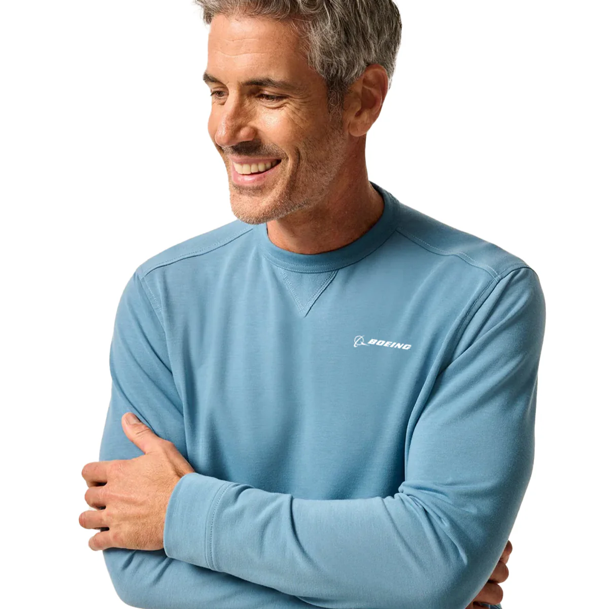 johnnie-O Boeing Men’s Reilly Ultralight Crewneck - Image 3