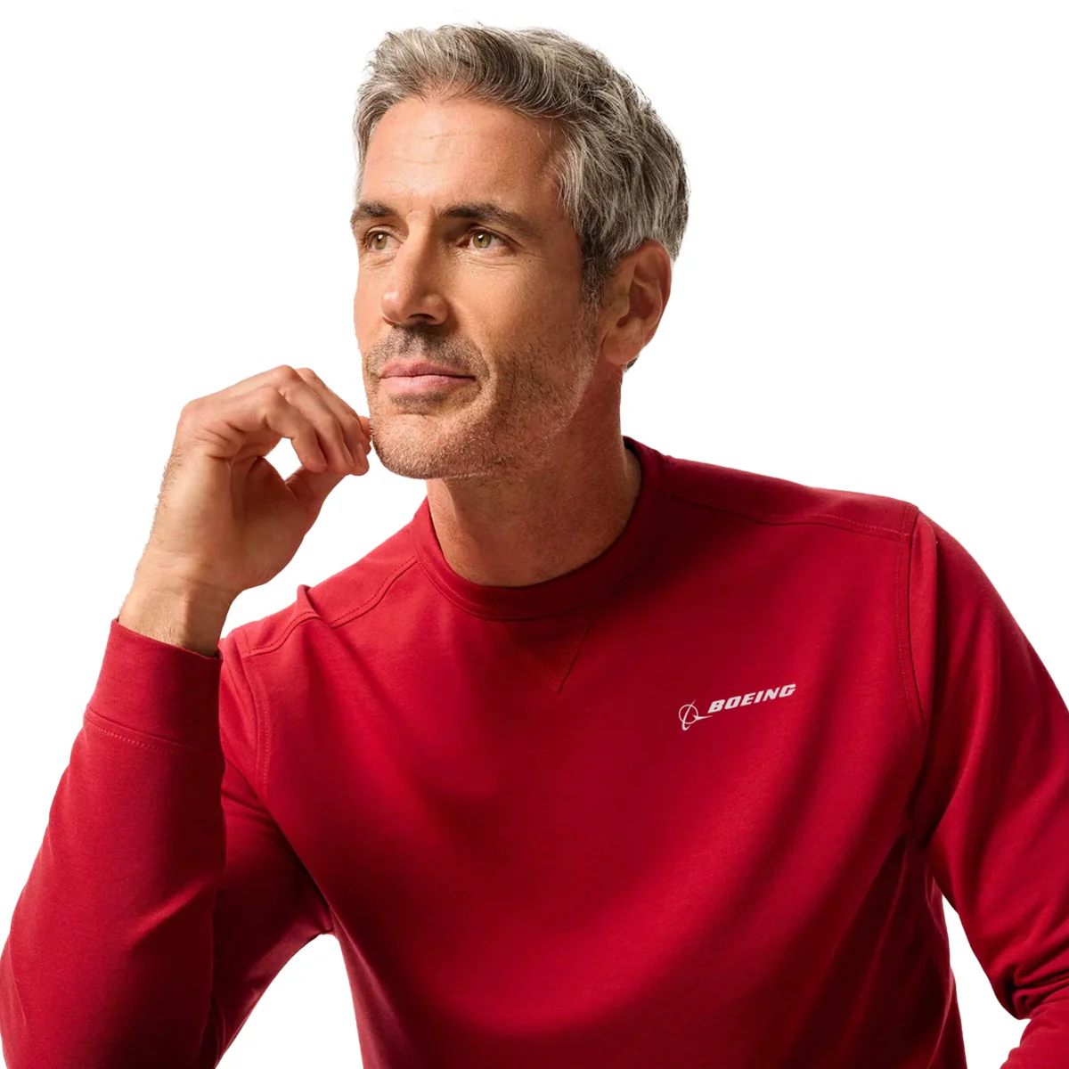 johnnie-O Boeing Men’s Reilly Ultralight Crewneck - Image 4