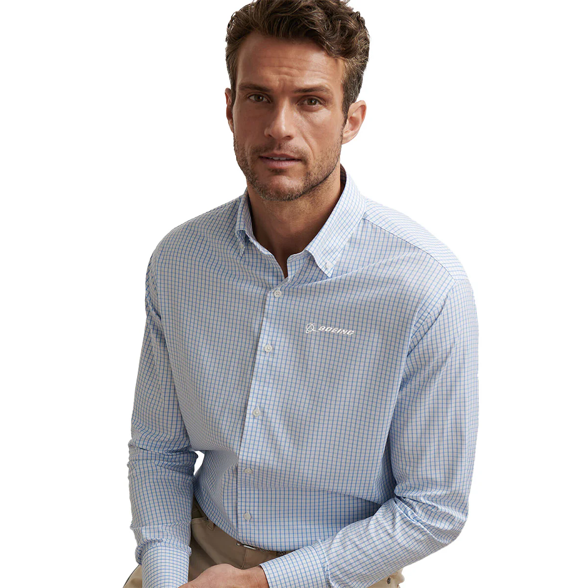 Peter Millar Boeing Men’s Hanford Twill Sport Shirt - Image 4