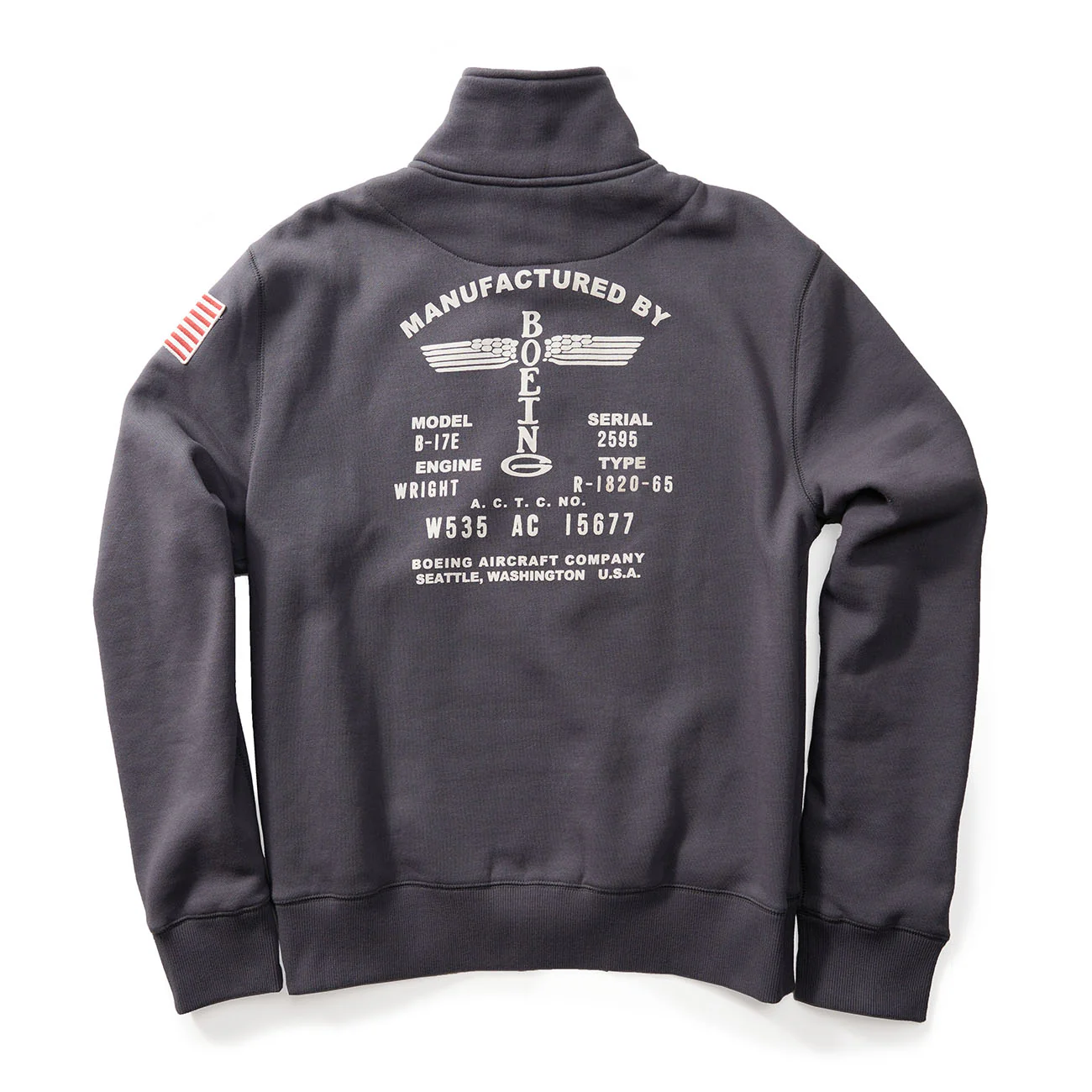 Red Canoe Boeing Airplane Logo Full Zip Sweatshirt - Image 6
