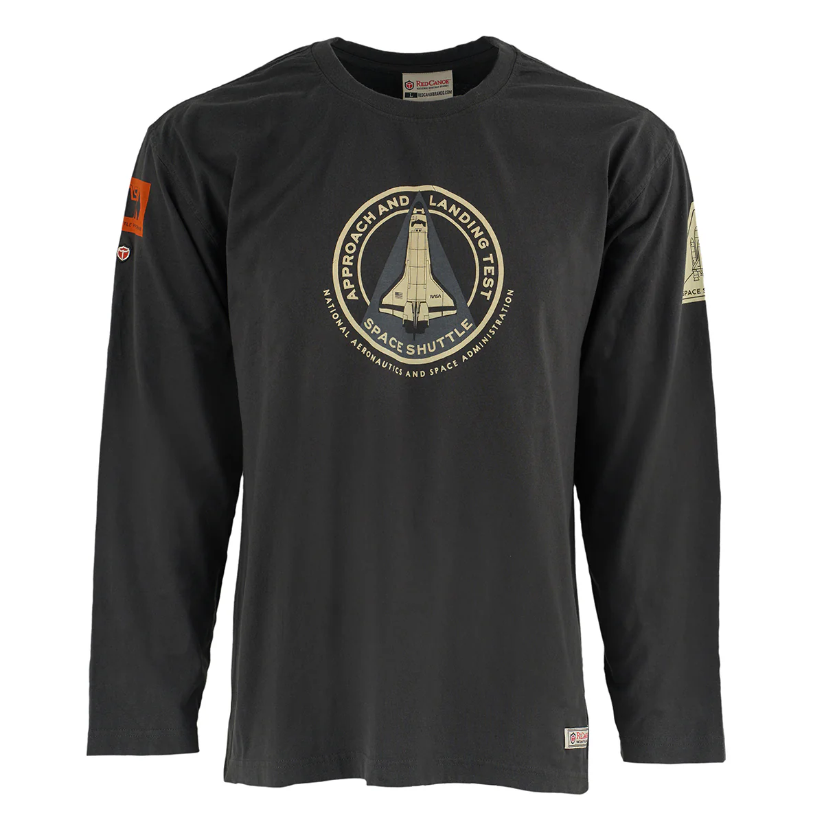 Red Canoe Space Shuttle Men's Long Sleeve T-Shirt